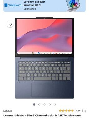 Lenovo Slim 3 Chromebook in Deep Blue